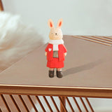 Maxbell Wooden Animal Ornament Fine Workmanship Rabbit Statue for Bedroom Decor Rabbit