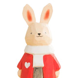 Maxbell Wooden Animal Ornament Fine Workmanship Rabbit Statue for Bedroom Decor Rabbit