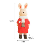 Maxbell Wooden Animal Ornament Fine Workmanship Rabbit Statue for Bedroom Decor Rabbit