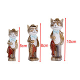 Maxbell 3Pcs Cute Garden Figurines Tabletop Kitten Statues for Indoor Cabinet Lawn