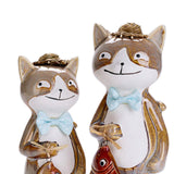 Maxbell 3Pcs Cute Garden Figurines Tabletop Kitten Statues for Indoor Cabinet Lawn