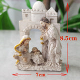 Maxbell Holy Family Statue Tabletop Display Nativity Scene Figurine for Home Bedroom