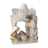 Maxbell Holy Family Statue Tabletop Display Nativity Scene Figurine for Home Bedroom
