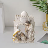 Maxbell Holy Family Statue Tabletop Display Nativity Scene Figurine for Home Bedroom