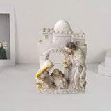 Maxbell Holy Family Statue Tabletop Display Nativity Scene Figurine for Home Bedroom
