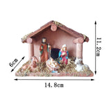 Maxbell Traditional Nativity Scene Statue Xmas Manger Crafts Figure for Study Easter Style A