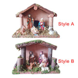 Maxbell Traditional Nativity Scene Statue Xmas Manger Crafts Figure for Study Easter Style A