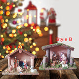 Maxbell Traditional Nativity Scene Statue Xmas Manger Crafts Figure for Study Easter Style A