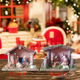 Maxbell Traditional Nativity Scene Statue Xmas Manger Crafts Figure for Study Easter Style A