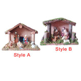 Maxbell Traditional Nativity Scene Statue Xmas Manger Crafts Figure for Study Easter Style A