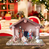 Maxbell Traditional Nativity Scene Statue Xmas Manger Crafts Figure for Study Easter Style A