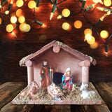 Maxbell Traditional Nativity Scene Statue Xmas Manger Crafts Figure for Study Easter Style A