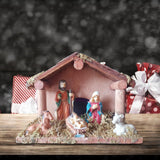 Maxbell Traditional Nativity Scene Statue Xmas Manger Crafts Figure for Study Easter Style A