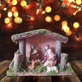 Maxbell Traditional Nativity Scene Statue Xmas Manger Crafts Figure for Study Easter Style B
