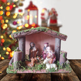 Maxbell Traditional Nativity Scene Statue Xmas Manger Crafts Figure for Study Easter Style B