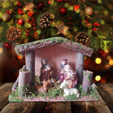 Maxbell Traditional Nativity Scene Statue Xmas Manger Crafts Figure for Study Easter Style B