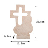 Maxbell Cross Statue Decorative Tabletop Statue Figurine for Church Desktop Memorial