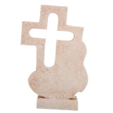 Maxbell Cross Statue Decorative Tabletop Statue Figurine for Church Desktop Memorial