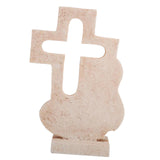 Maxbell Cross Statue Decorative Tabletop Statue Figurine for Church Desktop Memorial