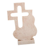 Maxbell Cross Statue Decorative Tabletop Statue Figurine for Church Desktop Memorial