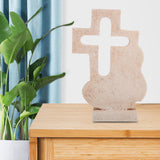 Maxbell Cross Statue Decorative Tabletop Statue Figurine for Church Desktop Memorial