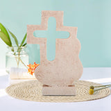 Maxbell Cross Statue Decorative Tabletop Statue Figurine for Church Desktop Memorial