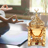 Maxbell Arabian Incense Diffuser Home Decor Metal for Office desktop Aureate