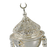 Maxbell Arabian Incense Diffuser Home Decor Metal for Office desktop Argent