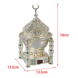 Maxbell Arabian Incense Diffuser Home Decor Metal for Office desktop Argent
