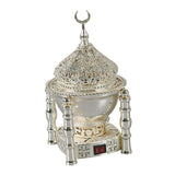 Maxbell Arabian Incense Diffuser Home Decor Metal for Office desktop Argent