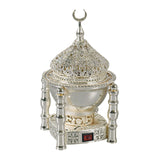 Maxbell Arabian Incense Diffuser Home Decor Metal for Office desktop Argent