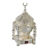 Maxbell Arabian Incense Diffuser Home Decor Metal for Office desktop Argent