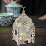 Maxbell Arabian Incense Diffuser Home Decor Metal for Office desktop Argent