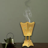 Maxbell Electric Incense Burner Aromatic Metal Incense Censer for Office Desktop Aureate