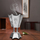Maxbell Electric Incense Burner Aromatic Metal Incense Censer for Office Desktop Argent
