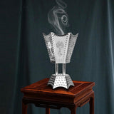 Maxbell Electric Incense Burner Aromatic Metal Incense Censer for Office Desktop Argent