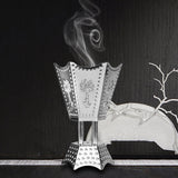 Maxbell Electric Incense Burner Aromatic Metal Incense Censer for Office Desktop Argent