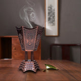 Maxbell Electric Incense Burner Aromatic Metal Incense Censer for Office Desktop Brown