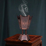 Maxbell Electric Incense Burner Aromatic Metal Incense Censer for Office Desktop Brown