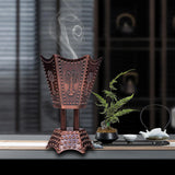 Maxbell Electric Incense Burner Aromatic Metal Incense Censer for Office Desktop Brown