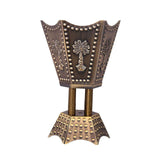 Maxbell Electric Incense Burner Aromatic Metal Incense Censer for Office Desktop Bronze Color
