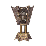 Maxbell Electric Incense Burner Aromatic Metal Incense Censer for Office Desktop Bronze Color