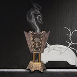 Maxbell Electric Incense Burner Aromatic Metal Incense Censer for Office Desktop Bronze Color