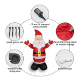 Maxbell Inflatable Santa Claus Light up Luminous for Christmas Lawn Decoration
