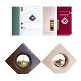 Maxbell Wooden Door Bells Wind Chime Decor Ornaments Unique for Windows Door Opening Dark Brown