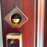 Maxbell Wooden Door Bells Wind Chime Decor Ornaments Unique for Windows Door Opening Dark Brown