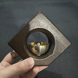 Maxbell Wooden Door Bells Wind Chime Decor Ornaments Unique for Windows Door Opening Dark Brown