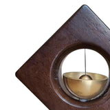 Maxbell Wooden Door Bells Wind Chime Decor Ornaments Unique for Windows Door Opening Dark Brown