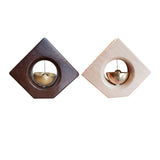 Maxbell Wooden Door Bells Wind Chime Decor Ornaments Unique for Windows Door Opening Dark Brown