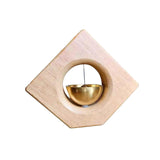 Maxbell Wooden Door Bells Wind Chime Decor Ornaments Unique for Windows Door Opening Light Brown
